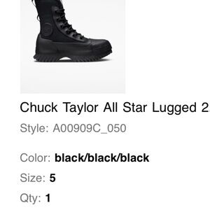 Converse Kids Black Lugged Boots